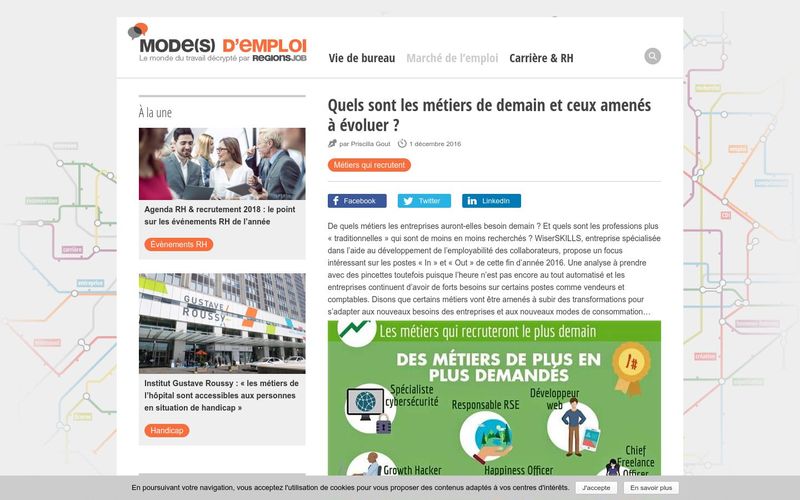 Mode(s) d’emploi : Quels sont les métiers de demain et ceux amenés à ...